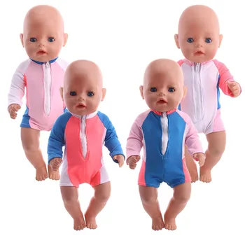 Облекло за кукли Спортни облекла и бански костюми, подходящи за 18-инчов американски и 43-centimetric на новороденото, поколение, руски DIY подарък за момичетата за рожден ден