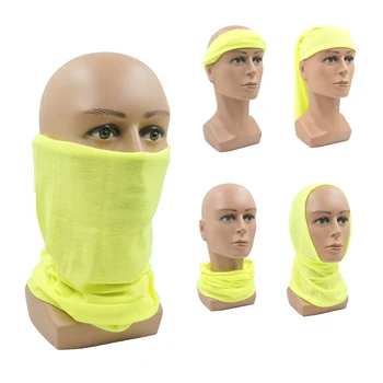 Однотонная превръзка на главата за джогинг, велосипедна шапка с подплата, неоново жълто дишаща кърпа, бързосъхнеща маска за лице, приемаме печат на лого DC023