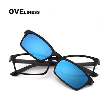 Оптични очила Поляризирани Магнитни Клипове за очила при късогледство Рамки за очила по рецепта на мъже, жени Магнитни слънчеви очила Eyewear