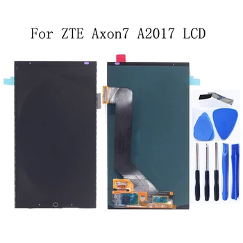 Оригинален AMOLED За zte Axon 7 LCD дисплей с сензорен екран дигитайзер, смяна на възли За ZTE A2017 A2017U A2017G Axon 7 Екран