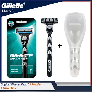 Оригинален мъжки ръчно самобръсначка Gillette Mach 3 Безопасен бръснач за бръснене на брада и коса премахване на Mach3