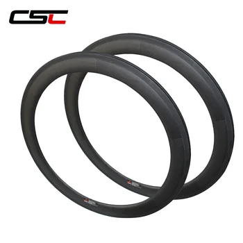 От въглеродни влакна велосипеден джанти CSC, U-образен ръб с ширина 60 мм и U-образен ръб с ширина 25 мм, с гланц или мат довършителни 3K / UD