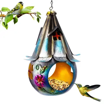 Отвън железни завеси, хранилки за птици, водоустойчив градински соларни лампи, тава за птици, хранилки за птички, семена за птици, а за храна, декор вътрешен двор