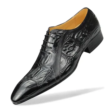 Открийте най-добрата мъжки обувки кожени Стилна рокля оксфорд градинска дрехи ръчна изработка Елегантен офис изискан модел с релефни Zapatos De Hombre