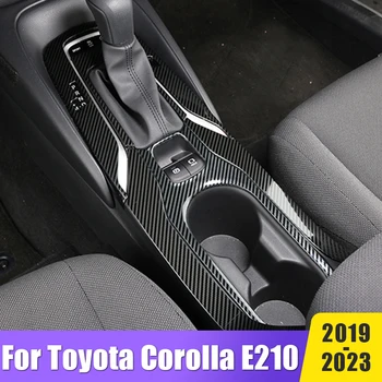 Панел за превключване на предавките на превозното средство от неръждаема стомана за Toyota Corolla E210 2019 2020 2021 2022 2023 Hybrid рамка за чаши, накладки, етикети, протектор