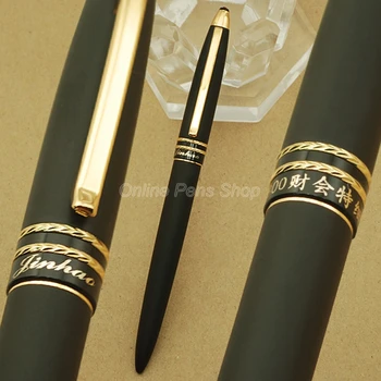 Писалка Jinhao от черен и златист метал, с писалка базирани на върха 0,38 мм JF002