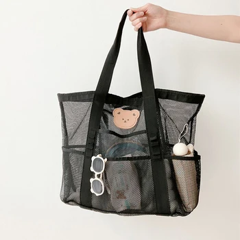 Плажна чанта, в корейски стил голям капацитет, окото лятна чанта за майките на открито, чанта за мама на едно рамо, органайзер за съхранение на бебешки пелени, бебешки чанти за гмуркане