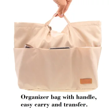 По-голям капацитет, модерна преносима чанта, джоб-органайзер, Холщовая дамска чанта, органайзер, поставяне, чанта в чанта, органайзер