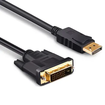 Поддръжка на 1080 P компютърен кабел Displayport/DP към DVI кабел 6 фута дисплей порт включете DVI 24 1 включете кабела HD904