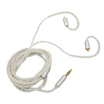 Посеребренный меден кабел за слушалки с 8-многожильной оплеткой Подмяна на кабел за слушалки за SE215 SE315
