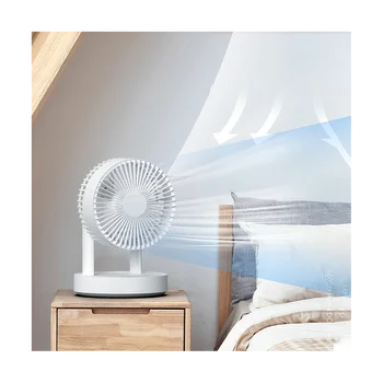Преносим вентилатор с led подсветка 4000 mah Акумулаторна батерия дигитален дисплей Вентилатор с дистанционно управление Годишният вентилатор за охлаждане на работния плот в спалнята