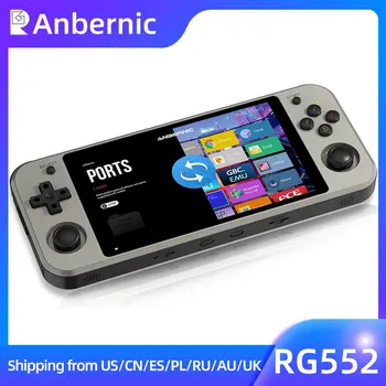 Преносима игрова конзола Anbernic RG552 с 5,36 Инчов IPS Сензорен екран, Видеоигровой Плеър, Вграден Android 64g eMMC 5.1 PS1 RK3399 Linux
