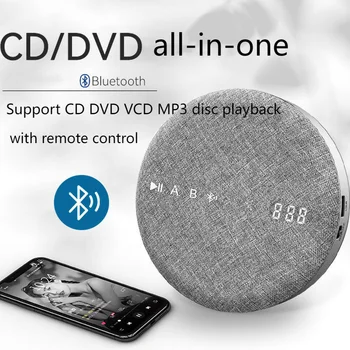Преносими Безжични Високоговорители Bluetooth CD Плейър, DVD, VCD MP3, Hi-Fi Walkman USB Реколта Музика С Дистанционно Управление Стерео Домашен Кабинет