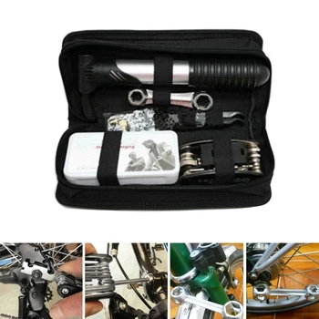 Преносими комплекти от инструменти за ремонт на велосипеди, мини-помпа, метални лостове за гуми, комплекти кръпки заедно за гуми, инструмент за поддръжка на къмпинг на открито, пътуване