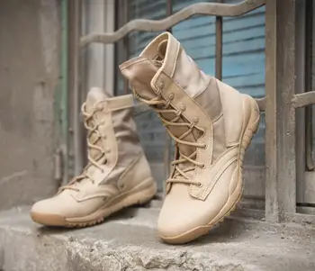 Пролет-есен градинска военна туризъм обувки, мъжки тактическа туризъм за къмпинг, размер 37-46, сверхлегкая дишаща нескользящая обувки