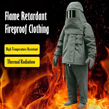 Противопожарна облекло Термостойкая пожароустойчива пароустойчивая висока температура топлоизолационна облекло 1000 градуса