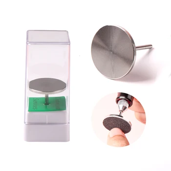 Професионални аксесоари за бормашини за нокти, шлайфане на хартиен диск от неръждаема стомана, кръгъл метален диск с чекмедже за съхранение на МИГ-023
