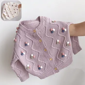 Пуловер за момичета, корея, детски връхни облекла, вязаный пуловер, детски пуловер, жилетка за момичета, непълнолетните дрехи, скъпа цветна шапчица