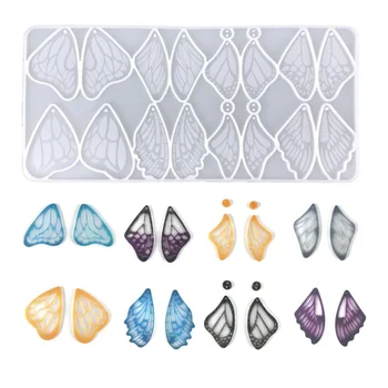 Различни силиконови форми с крила на пеперуда, направени със собствените си ръце, гласове обеци, окачване, бижута от епоксидна смола, аксесоари за бижута