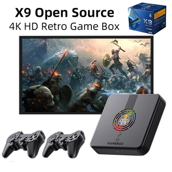 Ретро Кутия за видео игри X9 2.4 G Безжична 4K HD Изход 1920*1200 S905 Повече от 60 Симулатори Детска Кутия 3D PS1 PSP за Детски Подарък