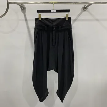 Рик Pants, градинска мъжки облекла в стил Y2k, широки панталони, летни дамски панталони РО Owens, черни модел панталони