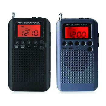 РЧР-104 Цифрова мини карманное AM FM-радио с LCD дисплей 40 мм високоговорители-шофьор