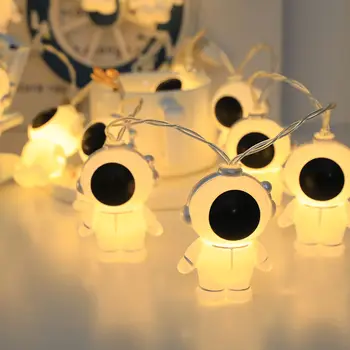 Светодиодна светкавица на астронавти 3D мультяшные светлини струнен декор за спалня на открито, празнични светлини, светлини за Хелоуин