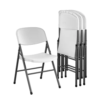 Сгъваем стол премиум-клас от смола, 4 опаковки, бял стол за риболов, столовете за къмпинг, на сгъваем стол silla