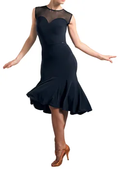 Секси рокля за Латино танци за жени, пола, за правенето на Самба танци, облекла за танци Чача, тренировочная в Черни дрехи, с Високо качество MSD103