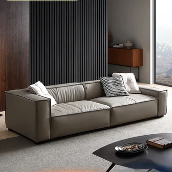 Скандинавски диван от извара с боб, модерни дивани за всекидневна, кожен диван, фотьойл за хол, мебели за малки жилища