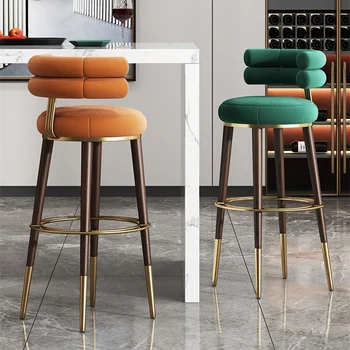 Скандинавските столове, бар столове, високи минималистичные модерни бар столове за отдих, шезлонги за прием на гости, кухненски мебели WZ50BC