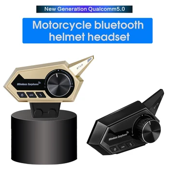 Слушалки за мотоциклетни каски BT-18 Bluetooth 5.0 Слушалки за Стерео хендсфри гласов контрол Слушалки с намаляване на шума