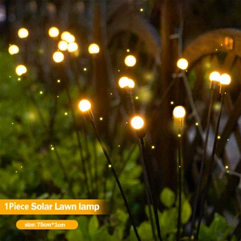 Слънчев Led Лампа Открит Водоустойчив Firefly LED Слънчева Енергия Градински Фенери Пейзаж Тревата Лампа Градински Декор на Слънчева светлина На открито