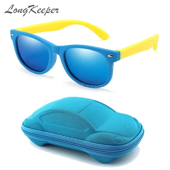 Слънчеви Очила LongKeeper За Момчета, Поляризирани от Автомобилния Калъф, Детски Слънчеви Очила TR90 За Малки Момичета, Защитни Очила UV400 Gafas De Sol
