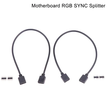 Сплитер за синхронизация RGB дънната платка 12V 4Pin 5V 3Pin RGB/ARGB SYNC ХЪБ кабел-удължител за пренос на данни Калъф за PC Аксесоари