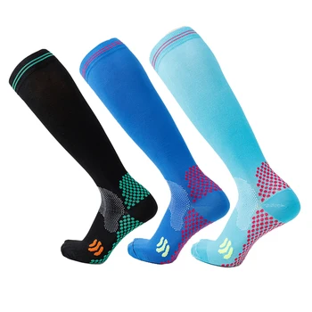 Спортни компресия чорапи за мускулите Brothock, мъжки и женски, на 20-30 мм hg.ст., многоцветни, за джогинг, лека атлетика, грижа за болни, пътешествия, каране на колело, летене