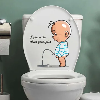 Стикер на капака на Тоалетната чиния момче-момче Стикер на капака на Тоалетната чиния момче-момче 0