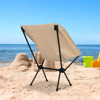 Столовете за къмпинг, преносими сгъваеми лек компактен уличен плажен стол, въртящ се на 360 градуса, сгъваем стол от алуминиева сплав