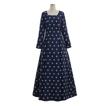 Сшитое на поръчка възрастен женски средновековна рокля от епохата на Възраждането, синьо пролетта рокля, костюм за cosplay, за парти