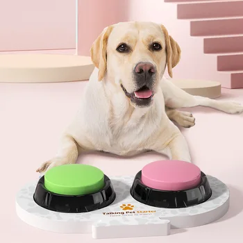 Съвсем нова играчка за домашни любимци, дразнящая куче, бутон за връзка, записывающая звук лающей кучета, 2 бутона, звукова лента, играчки за домашни любимци