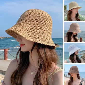 Тази шапка от слънцето е изработена от висококачествена слама, добре сплетена, лесно и удобно за носене, тя не е лека, мека и здрава.