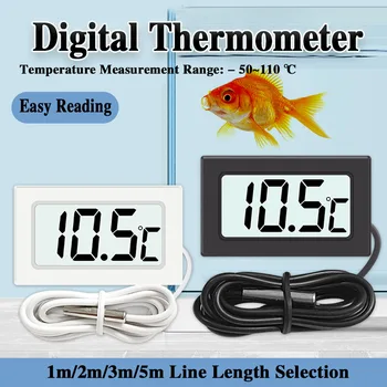 Термометър за аквариум, електронен дигитален дисплей, сензор за температура на водата, хладилник, климатик, фризер, аквакултури