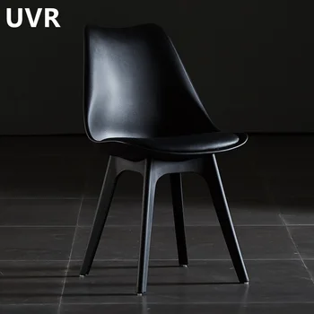 Трапезни столове UVR, нови и модерни пластмасови столове, столове за дома кухни, всекидневни цветни столове с облегалка, удобни столове за ресторант
