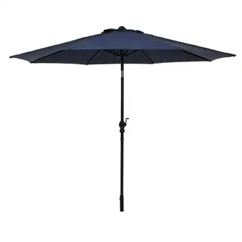 Тъмно син чадър за вътрешния двор с дължина 7,5 метра