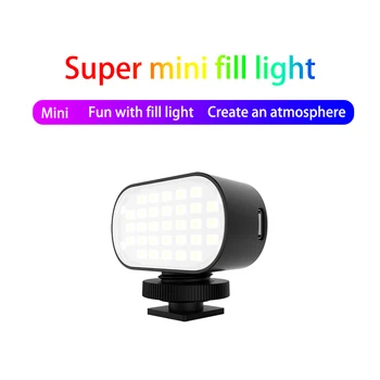 Ултра Мини акумулаторна led осветление за видео камера за Tiktok, лампа заполняющего светлина, лампа за фотография, led светлини за iphone huawei, Xiaomi
