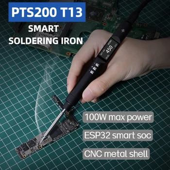 Умен поялник Feizer PTS200 V1 100W ESP32 PD3.0 с отворен код, Съвместим с T12 TS101 PINE64