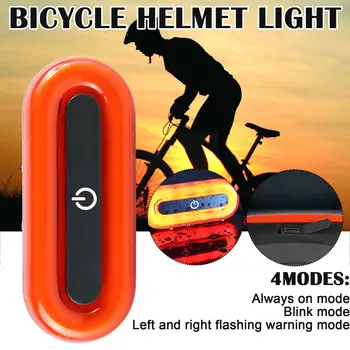Фенер за Мотоциклетни Шлем 4 Режима на осветление Нощен Безопасността на Usb Led Light, Акумулаторна батерия Сигнал Задна Светлина Водоустойчив Warninglight Wa E7t3