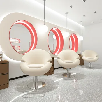 Фризьорски стол за естетичен педикюр, въртящ се стол за професионален гримьор, Sedia стол Girevole, мебели за салон за красота YR50BC