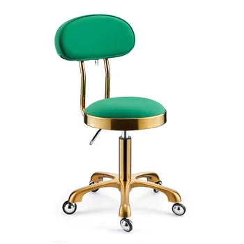 Фризьорски столове, кожени кръгли столове за маникюр, салонные столове за бръснене, фризьорски столове, стол за естетика с въртящи се колела