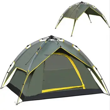 Хидравлична автоматична туристическа палатка, двупластова, моментната настройка, градинска семейна палатка, преносима туристическа палатка за туризъм на 3-4 човека